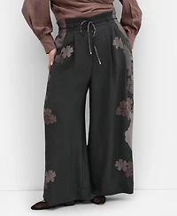 City Chic Women's Plus Size Eternal Side Print Wide Pant