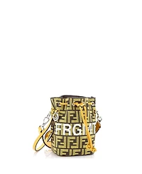 Pre-Owned Fendi Mini x Fendi Fragment Mon Tresor Bucket Bag Zucca Canvas