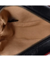 Pre-Owned Gucci Mini Gg Marmont Round Shoulder Bag Diagonal Quilted Leather