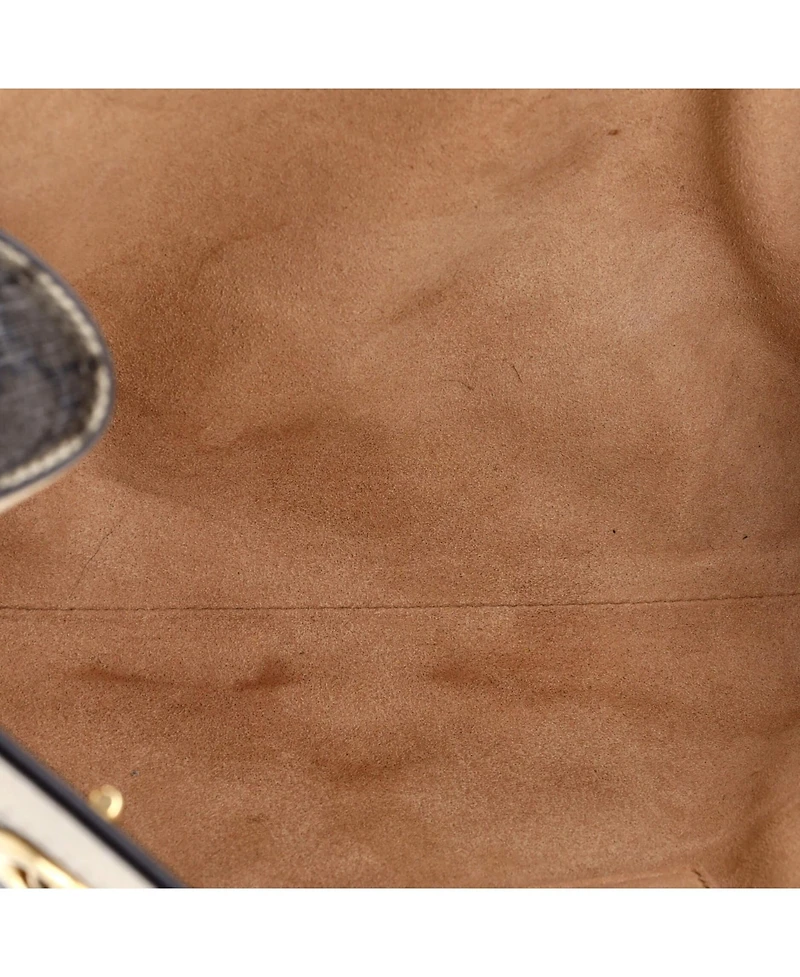 Pre-Owned Gucci Padlock Chain Tote Gg Coated Canvas with Leather