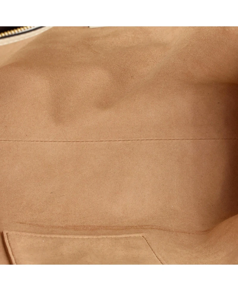 Pre-Owned Gucci Medium Padlock Chain Tote Gg Coated Canvas with Leather