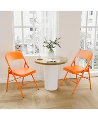 gaomon 6-Pack Folding Chairs, Metal Frame, Holds up to 350 lbs, Foldable for Indoor and Outdoor Use