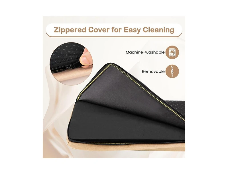 Hongge 7 Ft Folding Balance Beam with Removable Suede Cover and Non-slip Bottom