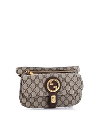 Pre-Owned Gucci Blondie Flap Pocket Belt Bag Gg Coated Canvas