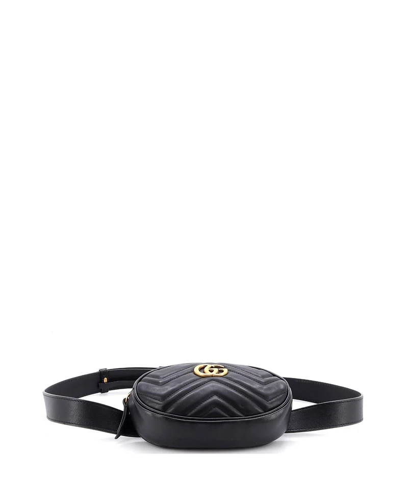 Pre-Owned Gucci Gg Marmont Belt Bag Matelasse Leather