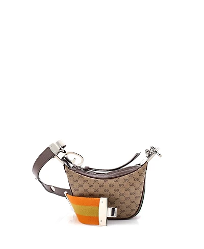 Pre-Owned Gucci Mini Attache Shoulder Bag Micro Gg Coated Canvas