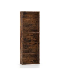 Slickblue 5-Tier Bookshelf Open Bookcase Freestanding Display Shelf Storage Organizer