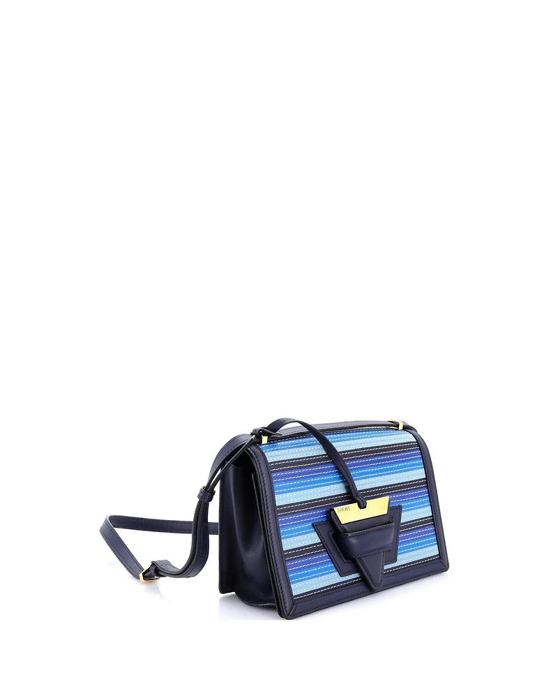 Pre-Owned Loewe Medium Barcelona Shoulder Bag Stitched Leather