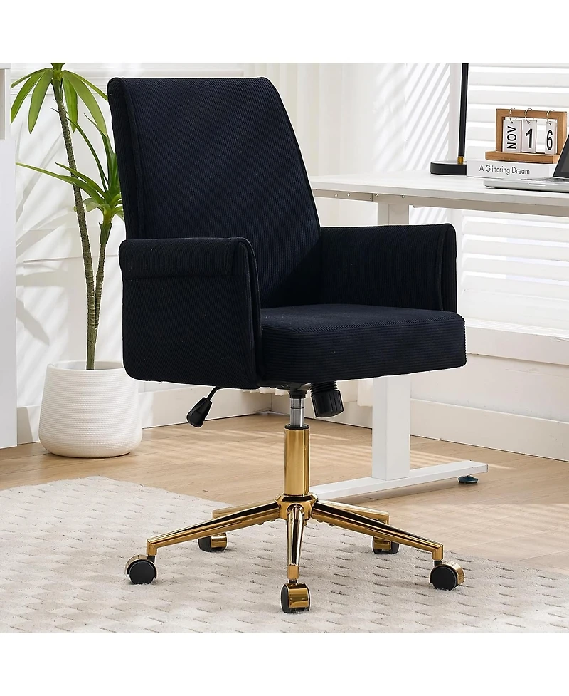 Rainsken Striped Velvet Office Chair