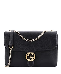 Pre-Owned Gucci Medium Interlocking Shoulder Bag Leather