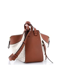 Pre-Owned Loewe Small Hammock Bag Leather and Anagram Jacquard