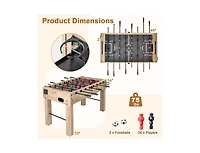 Hongge 54 Inch Full Size Foosball Table with Legs, 2 Balls, Cup Holders