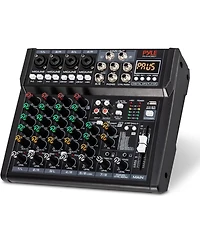 Pyle 8-Ch Digital Audio Mixer with Bluetooth and Dsp Effects (PMX408ST)