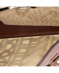 Pre-Owned Fendi Large Peekaboo Iconic Essential Bag Laser Cut Leather and Canvas