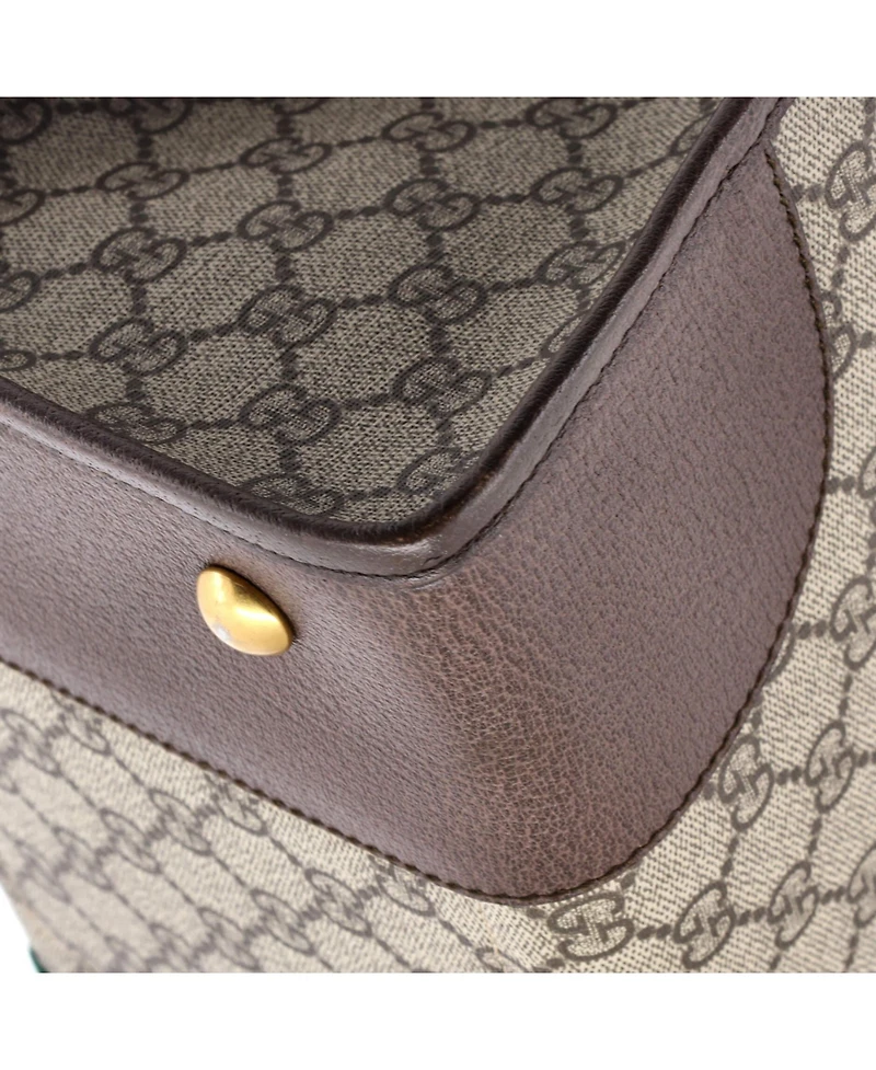 Pre-Owned Gucci Large Ophidia Cut Out Handle Tote Gg Coated Canvas