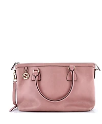 Pre-Owned Gucci Lady Dollar Zip Convertible Tote Leather