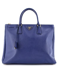 Pre-Owned Prada Large Galleria Double Zip Tote Saffiano Leather
