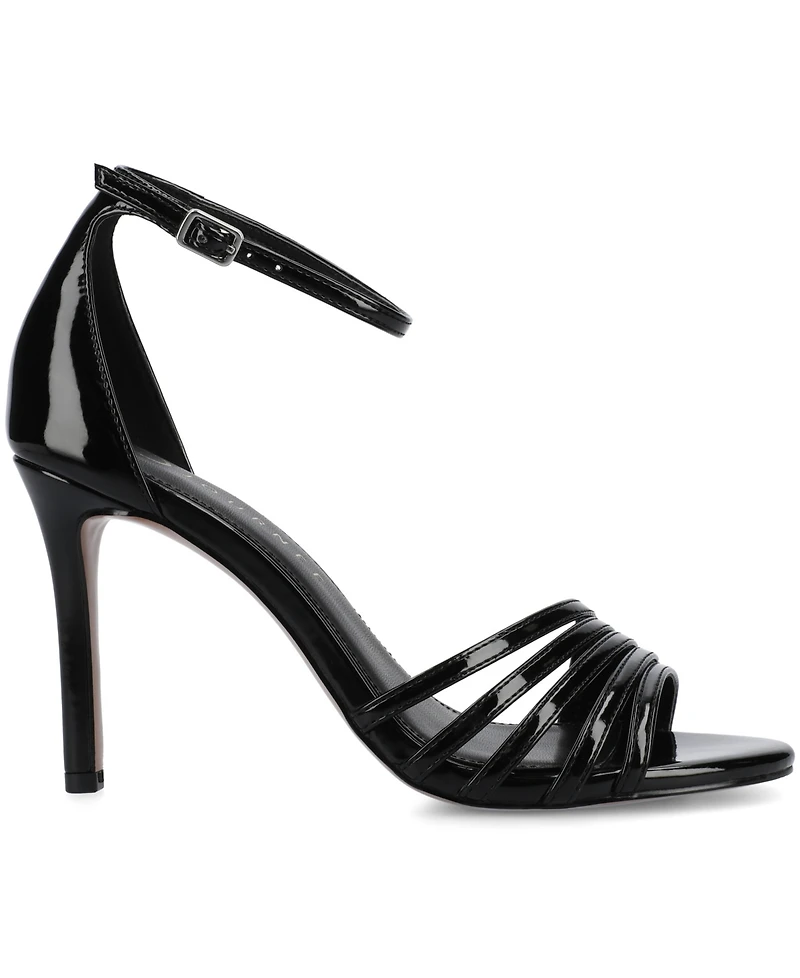 Journee Collection Women's Fecility Metallic Ankle Dress Sandals