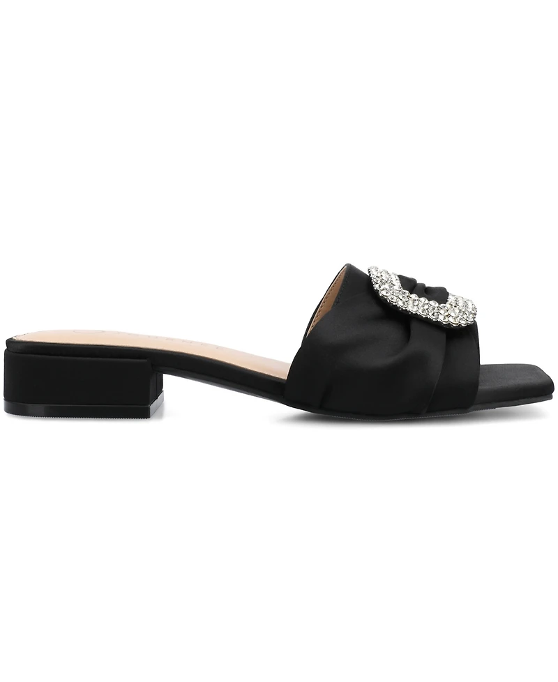 Journee Collection Women's Flavia Slip-On Embellished Sandals