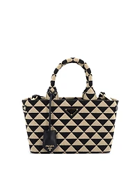 Pre-Owned Prada Small Symbole Tote Jacquard