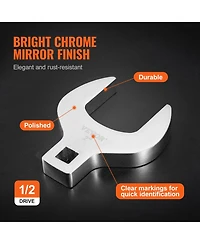 Xdovet Crowfoot Wrench Set, 1/2" Drive 14-Piece Sae (1-1/16"