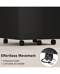 Sugift 3 Drawer Filing Cabinet Locking Pedestal Desk