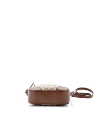 Pre-Owned Gucci Mini Bree Disco Crossbody Bag Gg Canvas with Leather