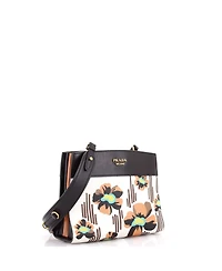 Pre-Owned Prada Small Bibliotheque Shoulder Bag Printed Leather