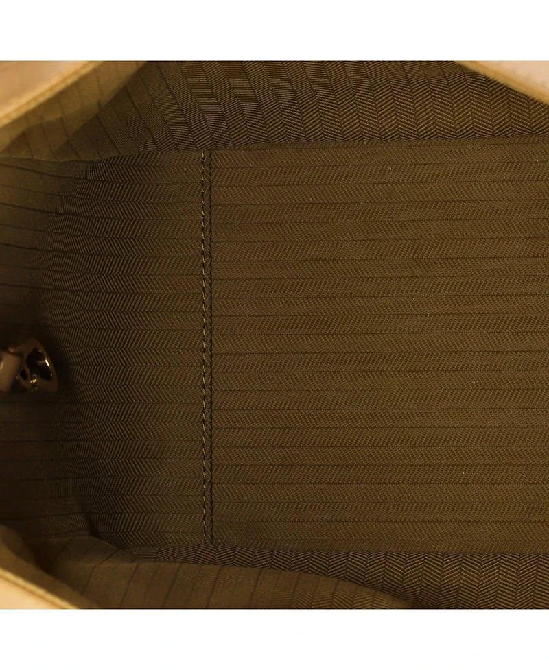 Pre-Owned Loewe Compact Monochrome Hammock Bag Leather with Logo Jacquard Strap