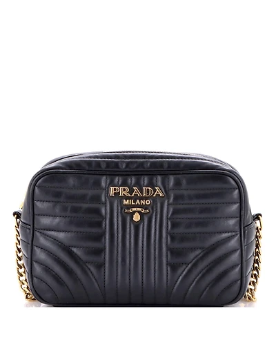 Pre-Owned Prada Small Camera Bag Diagramme Quilted Leather