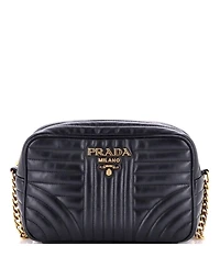 Pre-Owned Prada Small Camera Bag Diagramme Quilted Leather