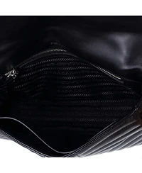 Pre-Owned Prada Medium Chain Flap Shoulder Bag Diagramme Quilted Leather