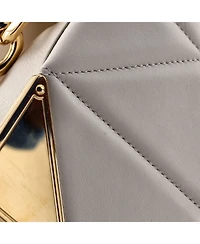 Pre-Owned Prada Mini Structured Logo Crossbody Bag Quilted Leather