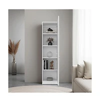 Depot E-Shop 71" Tall Bookcase with 2 Doors and 5 Interior Shelves