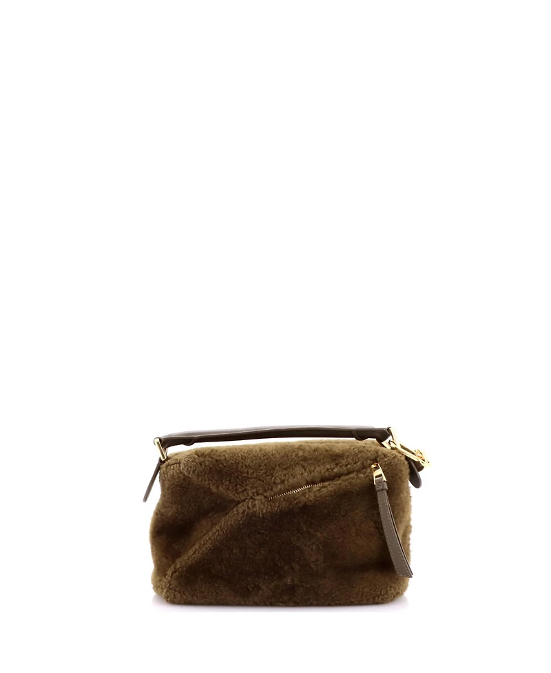 Pre-Owned Loewe Small Puzzle Bag Shearling