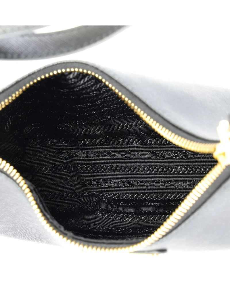 Pre-Owned Prada Mini Adjustable Handle Zip Hobo Saffiano Leather