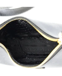 Pre-Owned Prada Mini Adjustable Handle Zip Hobo Saffiano Leather