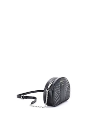 Pre-Owned Prada Small Dome Crossbody Bag Diagramme Quilted Leather