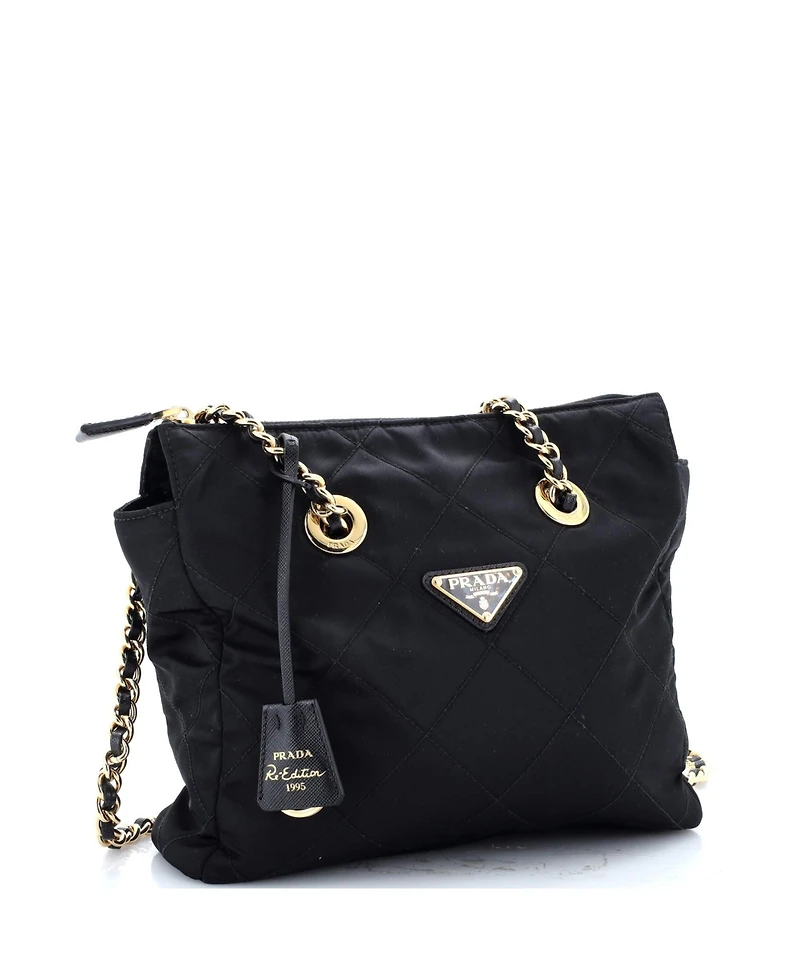 Pre-Owned Prada Re-Edition 1995 Chain Tote Quilted Re-Nylon