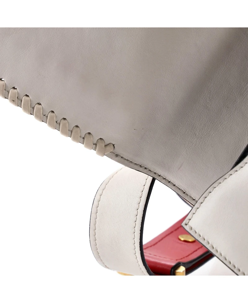 Pre-Owned Prada Small Cahier Crossbody Bag Embellished Denim and Leather