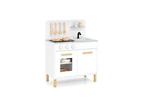 Hongge Kids Kitchen Playset with Cooking Accessories and Storage