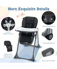 Sugift 3-In-1 Convertible Baby High Chair for Toddlers