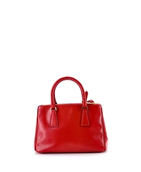 Pre-Owned Prada Mini Double Zip Lux Tote Vernice Saffiano Leather