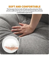 gaomon Modern Plush Sling Accent Chair with Shredded Foam Upholstery and Sturdy Metal Frame, Comfy Lounge Chair for Home