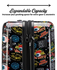 Von Dutch Jax Small Expandable Hardside Carry-On Spinner Suitcase