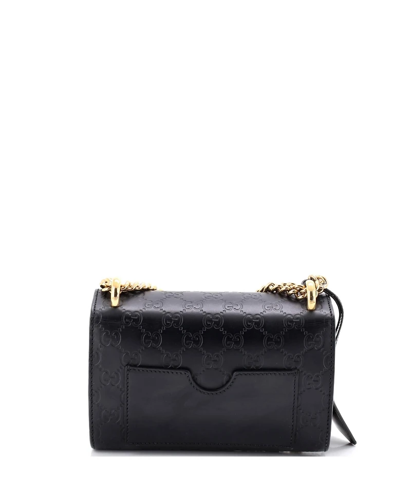 Pre-Owned Gucci Small Padlock Shoulder Bag Guccissima Leather