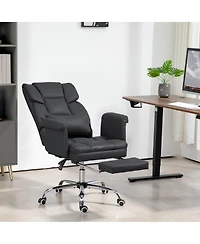 Boyel Living Executive Office Chair Pu Leather Ergonomic Desk Reclining Footrest Lumbar Support