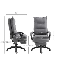 Boyel Living 360degree(s) Swivel Executive Home Office Chair with Adjustable Height and Retractable Footrest