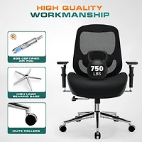 Boyel Living Executive Massage Office Chair with 4 Vibration Points and Heated Recline