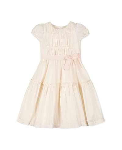 Hope & Henry Toddler Girls and Organic Puff Sleeve Tiered Party Dress